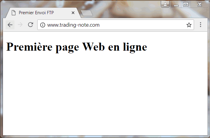 Première page web en ligne