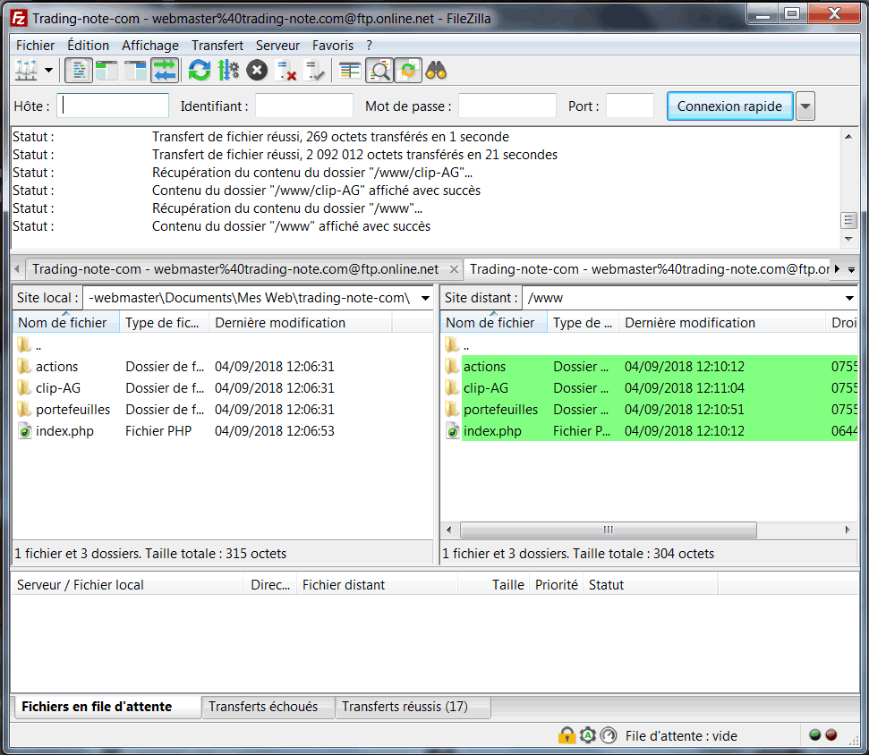 Synchroniser etape 1