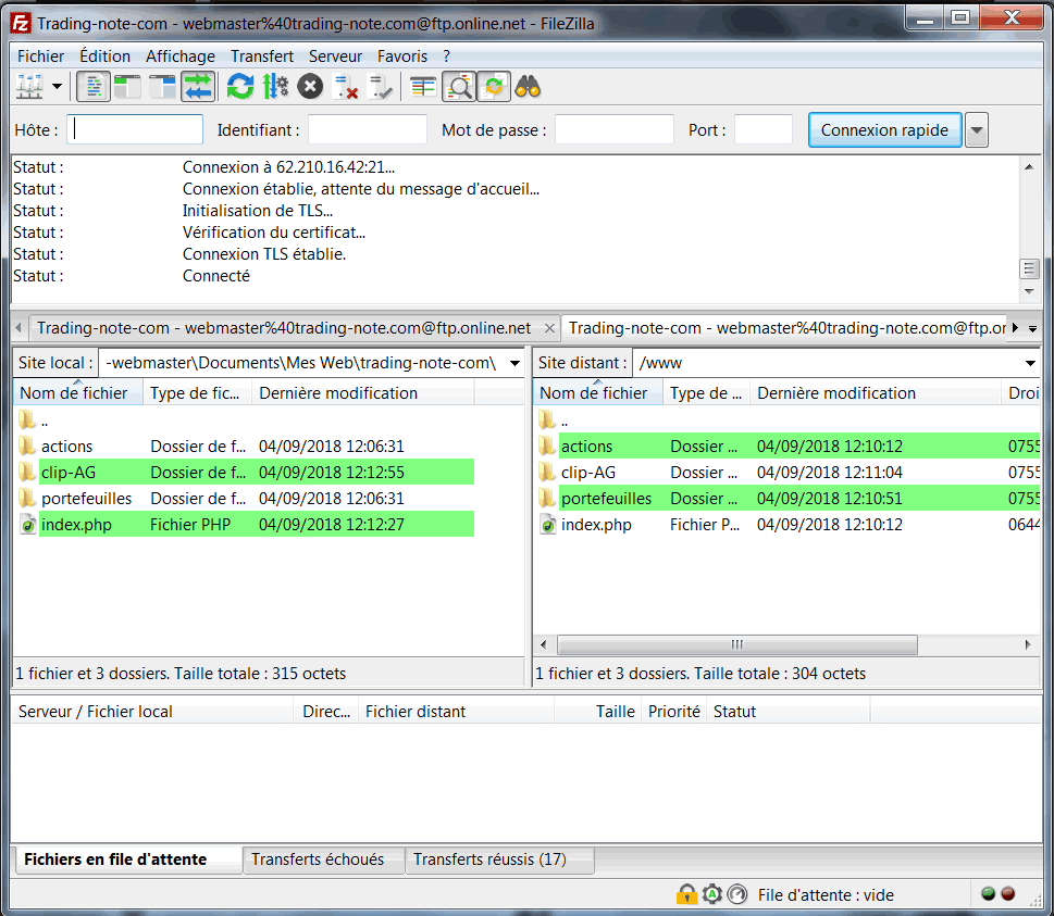 Synchroniser etape 2