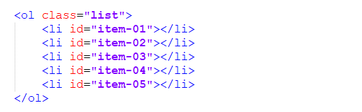 classe et id numérotés