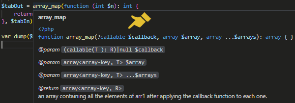 Array-map attend un callable comme premier argument