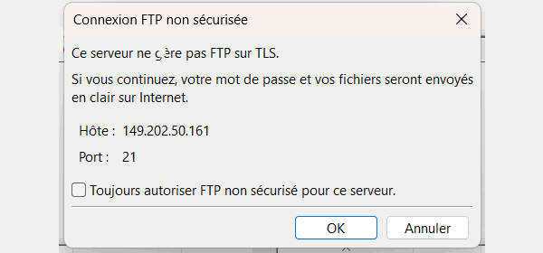 Pour l'instant on est pas crypté